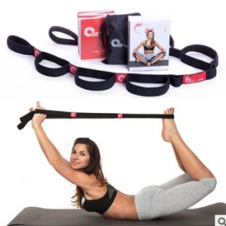 Yoga Stretch Strap Elasticity Yoga Strap with Multiple Grip Loops