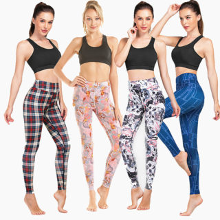 Print yoga running pants